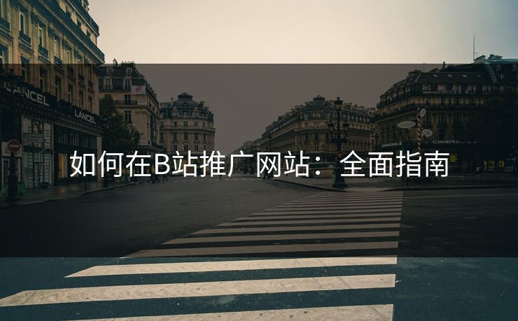 如何在B站推广网站：全面指南