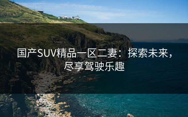 国产SUV精品一区二妻：探索未来，尽享驾驶乐趣
